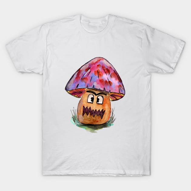 Mean Monobrow Mushroom T-Shirt by ZeichenbloQ